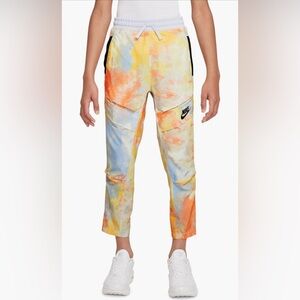 SPORTSWEAR BIG KIDS' WOVEN TIE-DYE 3/4-LENGTH PANTS IN FOOTBALL GREY
